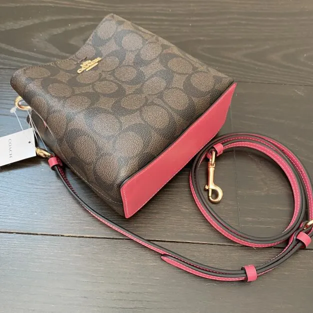 Túi Đeo Chéo Coach Mini Town Bucket Bag C7269 Màu Nâu Đen - Túi xách - Vua Hàng Hiệu
