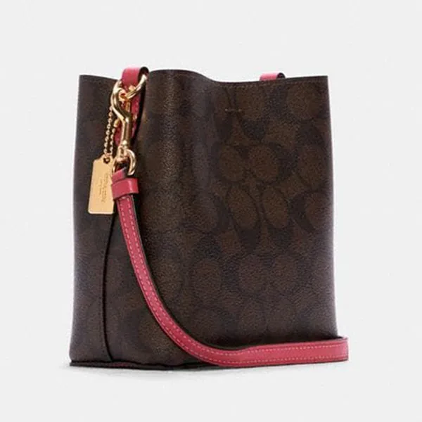 Túi Đeo Chéo Coach Mini Town Bucket Bag C7269 Màu Nâu Đen - Túi xách - Vua Hàng Hiệu