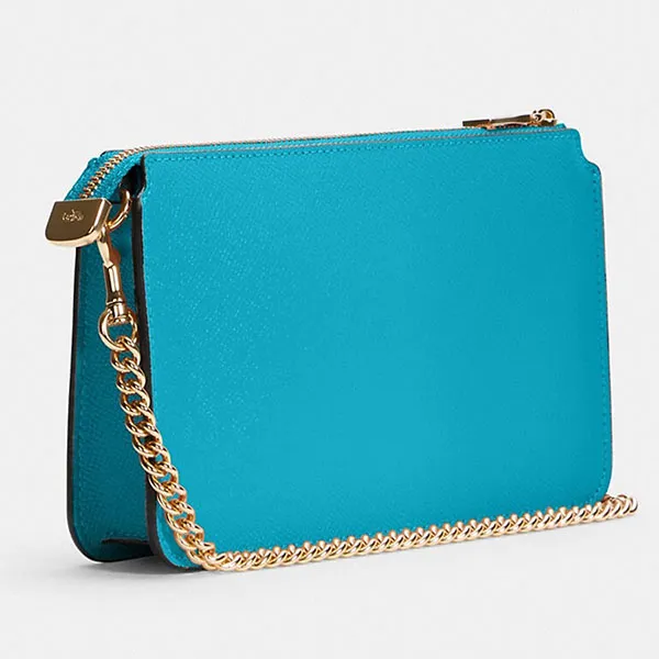 Túi Đeo Chéo Coach Poppy Crossbody With Card Case C0737 Màu Xanh - Túi xách - Vua Hàng Hiệu