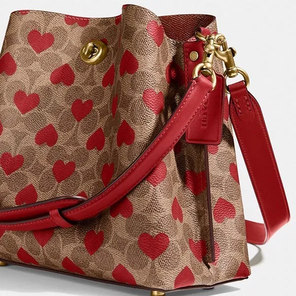 Túi Đeo Chéo Coach Willow Bucket Màu Nâu Đỏ