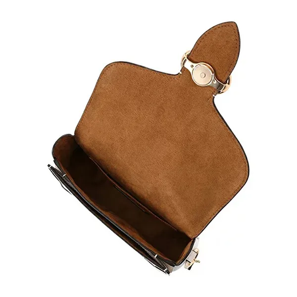 Túi Đeo Chéo Coach Georgie Saddle Bag In Signature Canvas C2806 Màu Trắng Kem