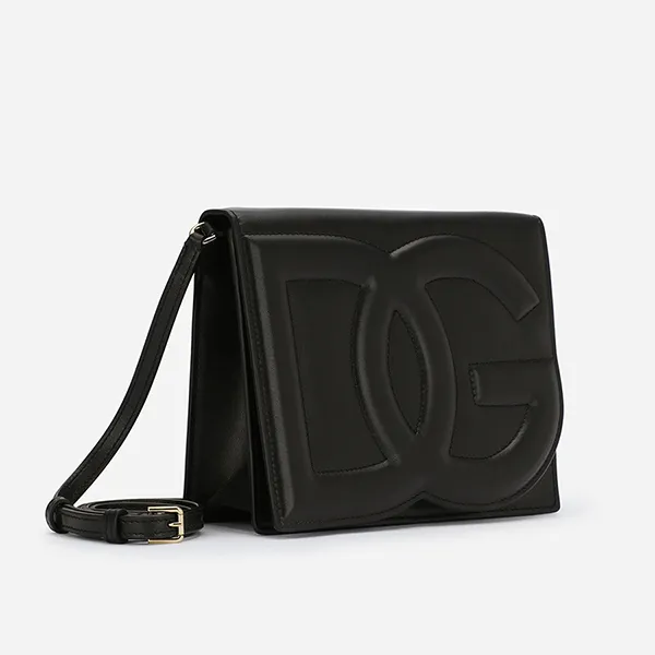 Túi Đeo Chéo Nữ Dolce & Gabbana D&G Calfskin Crossbody Bag With Logo Màu Đen