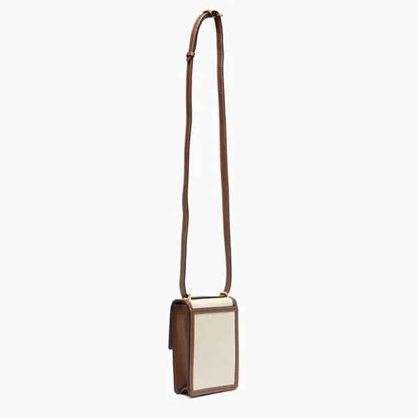 Túi Đeo Chéo Đựng Điện Thoại Burberry Unisex Street Style 2WAY Màu Nâu Trắng - Túi xách - Vua Hàng Hiệu