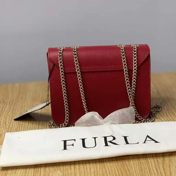 Túi Đeo Chéo Furla Bella Mini Leather Crossbody Bag Màu Đỏ