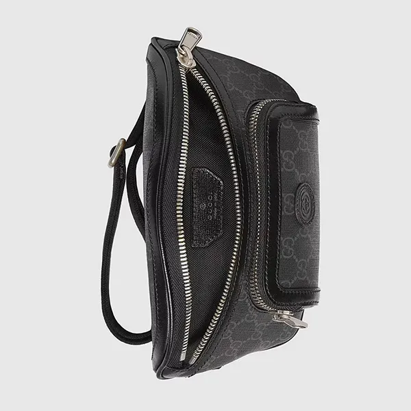 Túi Đeo Chéo Gucci Belt Bag With Interlocking G Màu Đen - Túi xách - Vua Hàng Hiệu