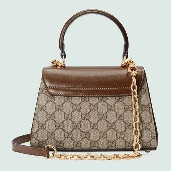 Túi Đeo Chéo Gucci Horsebit 1955 Top Handle Bag Màu Nâu