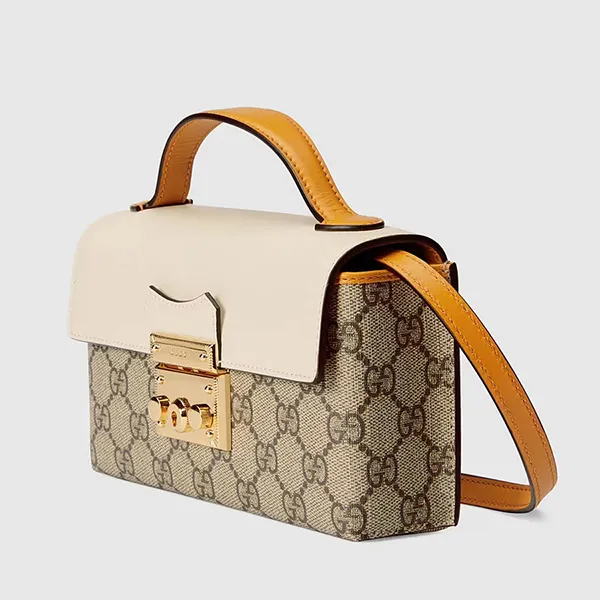 Túi Đeo Chéo Gucci Padlock Mini Bag Màu Trắng Be - 3