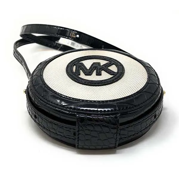 Túi Đeo Chéo Michael Kors MK Aidy Small Canvas And Crocodile Embossed