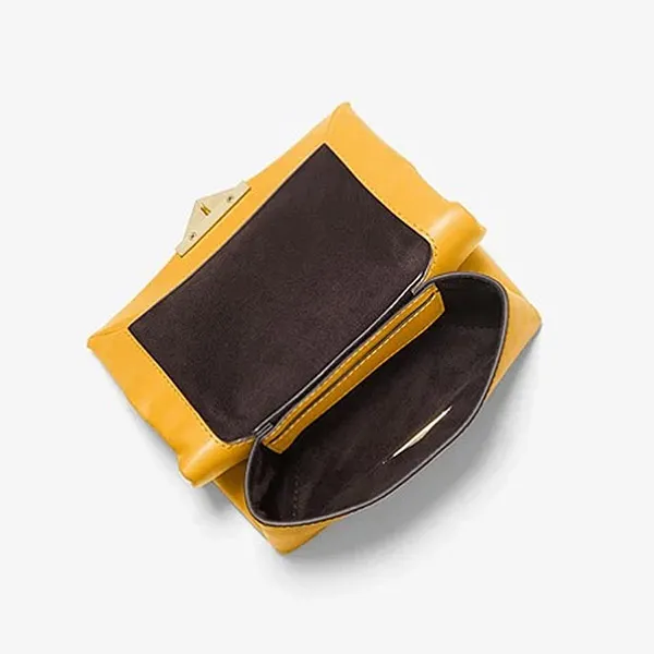Túi Đeo Chéo Michael Kors MK Cece Leather Crossbody Bag In Yellow Màu Vàng - Túi xách - Vua Hàng Hiệu