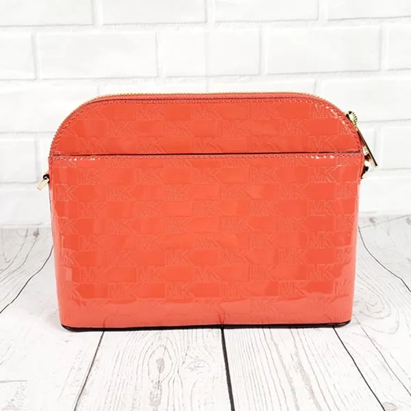 Túi Đeo Chéo Michael Kors MK Cindy Dome LG Crossbody Orange NWT Màu Cam - Túi xách - Vua Hàng Hiệu