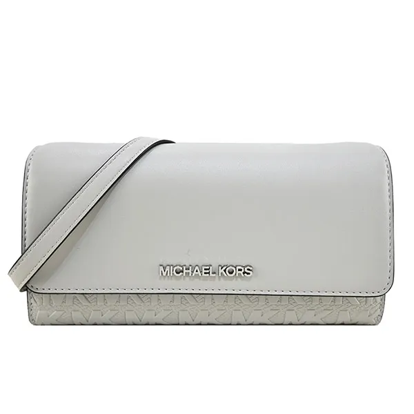 Túi Đeo Chéo Michael Kors MK Embossed Chain Belt WOC Crossbody Bag-Rouge Grey Màu Xám