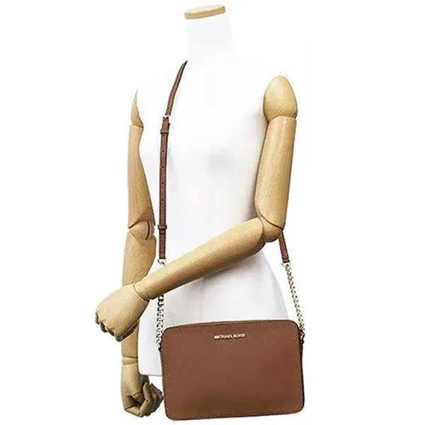 Túi Đeo Chéo Michael Kors MK Jet Set Item Crossbody Bag Brown 35T8GTTC9L Màu Nâu