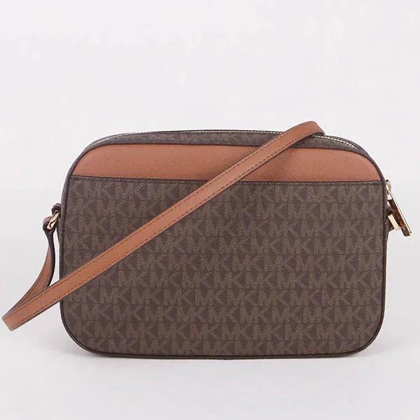 Túi Đeo Chéo Michael Kors MK Large Jet Set Item 35S1GTTC9B EW Chain Crossbody Bag In Brown Acorn Màu Nâu - Túi xách - Vua Hàng Hiệu
