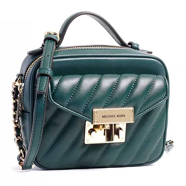 Túi Đeo Chéo Michael Kors MK Rose Small Top Handle Crossbody In Merlot 35F1GXOC5U Màu Xanh Green - Túi xách - Vua Hàng Hiệu