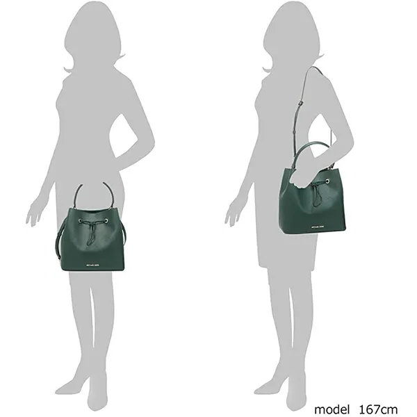 Túi Đeo Chéo Michael Kors MK Suri Large Tank Messenger Leather 35F0GU2M7T Màu Xanh Green Size 24 - Túi xách - Vua Hàng Hiệu
