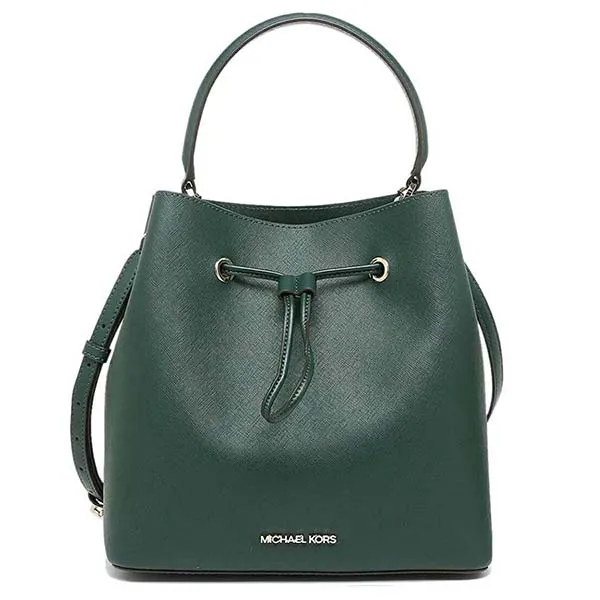 Túi Đeo Chéo Michael Kors MK Suri Large Tank Messenger Leather 35F0GU2M7T Màu Xanh Green Size 24 - Túi xách - Vua Hàng Hiệu