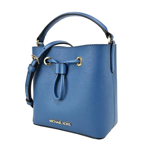 Túi Đeo Chéo Michael Kors MK Suri Small Saffiano Leather Bucket Crossbody Purse Bag Màu Xanh Dương - 3