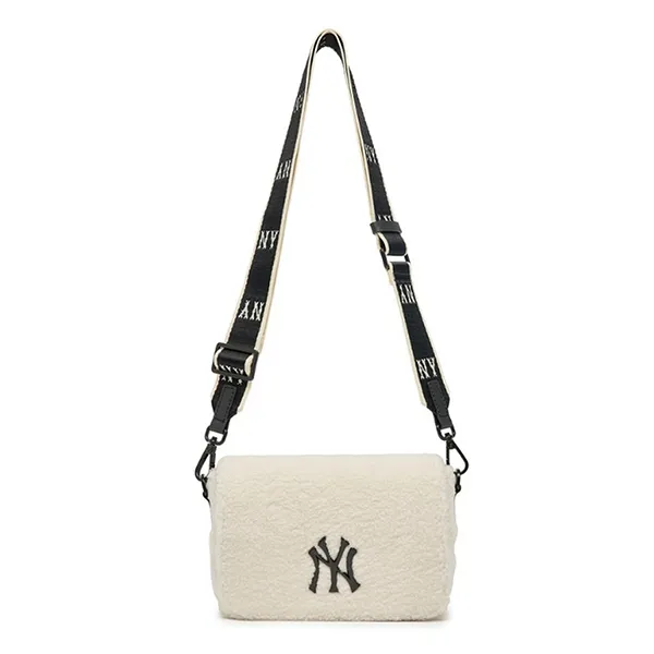 Túi Đeo Chéo MLB Basic Small Logo Fleecie Hoodie Bag New York Yankees 3ACRS1126-50CRS Màu Trắng