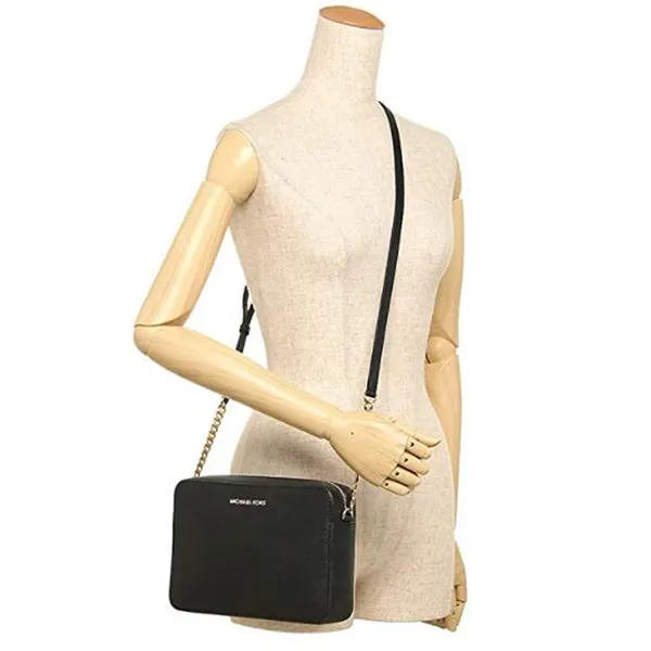 Túi Đeo Chéo Michael Kors MK Jet Set Item Crossbody Bag Black 35T8GTTC9L Màu Đen
