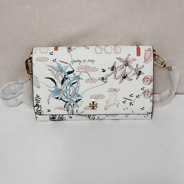 Túi Đeo Chéo Tory Burch Poetry of Things Printed Chain Wallet Phối Màu - Túi xách - Vua Hàng Hiệu