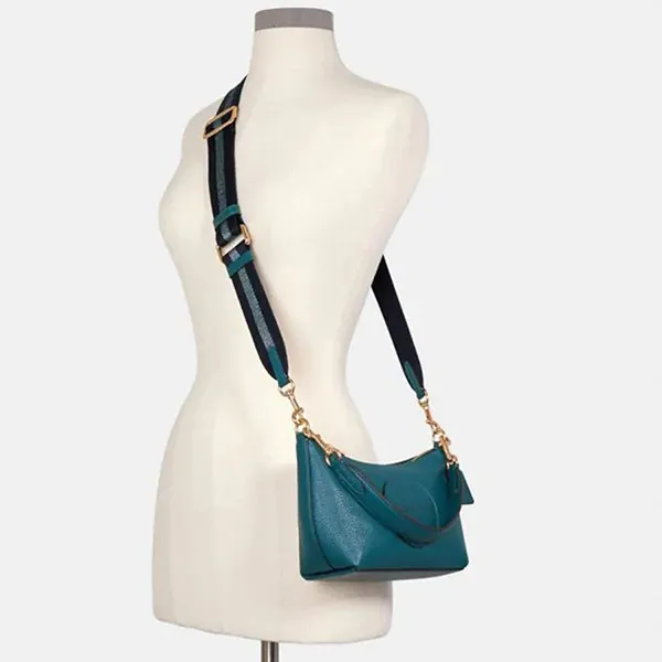 Túi Đeo Vai Coach Dempsey Shoulder Bag With Patch C2829 Màu Xanh Cổ Vịt
