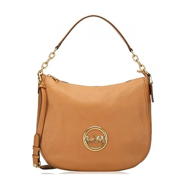 Túi Đeo Vai Coach Elle Hobo Pabbled Leather Light Saddle Màu Nâu - Túi xách - Vua Hàng Hiệu