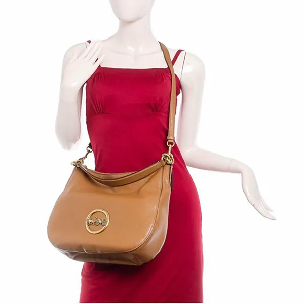 Túi Đeo Vai Coach Elle Hobo Pabbled Leather Light Saddle Màu Nâu - Túi xách - Vua Hàng Hiệu