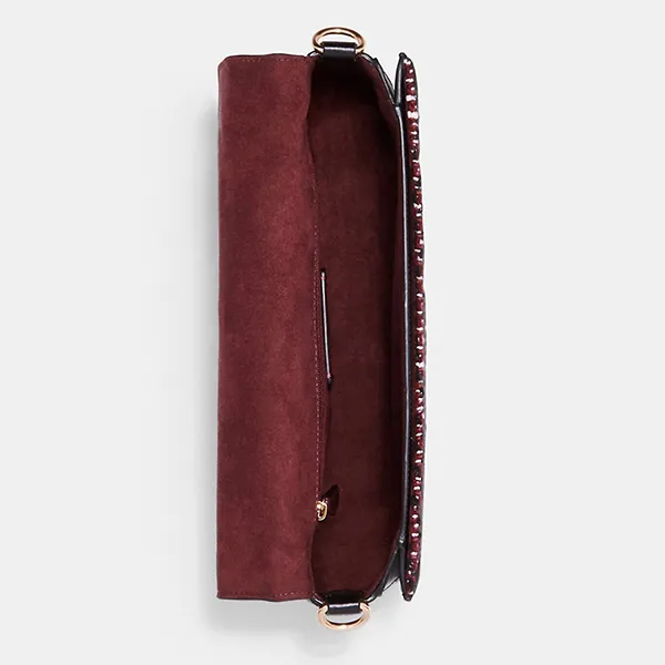 Túi Đeo Vai Coach Georgie Shoulder Bag C1525 Màu Đỏ Đen - Túi xách - Vua Hàng Hiệu