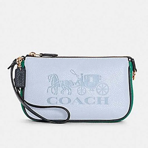 Túi Đeo Vai Coach Nolita 19 In Colorblock With Horse And Carriage C5579 Màu Xanh