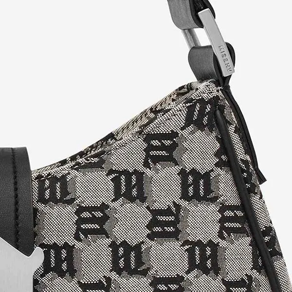 Túi Đeo Vai Misbhv Jacquard Monogram Shoulder Bag Small Màu Đen Xám - Túi xách - Vua Hàng Hiệu