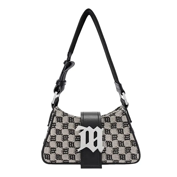 Túi Đeo Vai Misbhv Jacquard Monogram Shoulder Bag Small Màu Đen Xám - Túi xách - Vua Hàng Hiệu