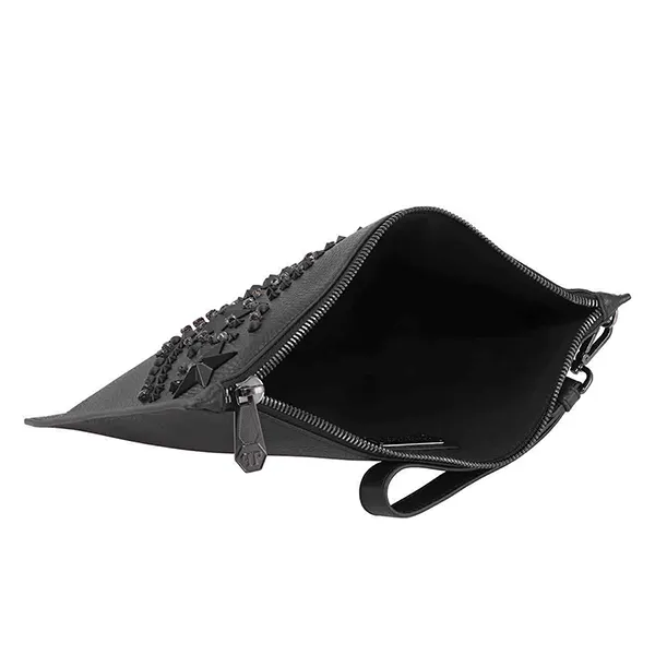Túi Cầm Tay Philipp Plein Studded PP1978 Elkskin Clutch Màu Đen - Túi xách - Vua Hàng Hiệu