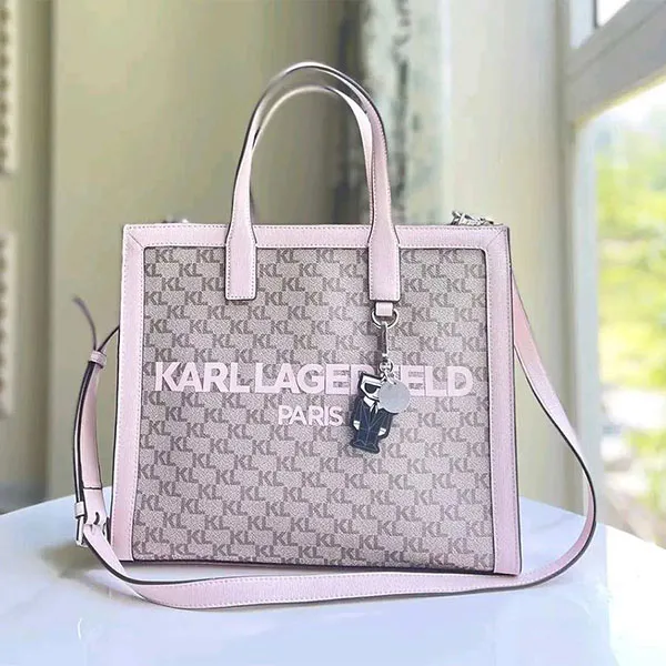 Túi Tote Karl Lagerfeld Nouveau Tote In Pink Logo Màu Hồng - Túi xách - Vua Hàng Hiệu