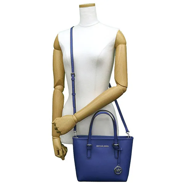 Túi Tote Michael Kors MK Zip Jet Set Travel Sapphire 35T9STVT0L Màu Xanh Navy