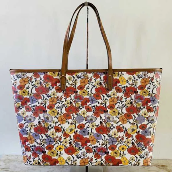 Túi Tote Tory Burch Kerrington Printed Square Shoulder Handbag Blossom Ditsy 75335 Phối Màu - Túi xách - Vua Hàng Hiệu
