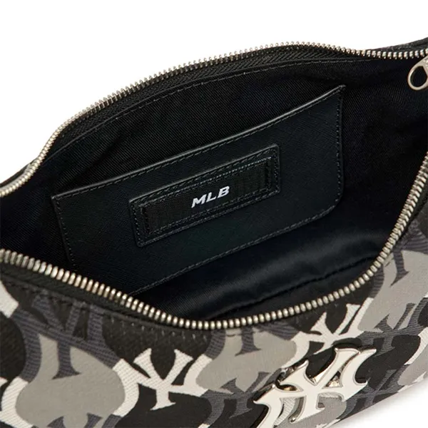 Túi Xách MLB Argyle Monogram Strap Bag Hobo New York Yankees 3ABQS072N-50BKS Màu Đen Xám