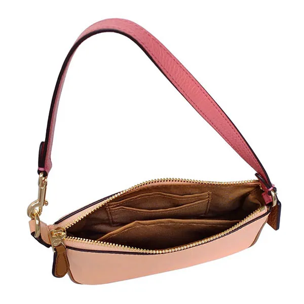 Túi Xách Coach Outlet Leather Nolita 19 In Colorblock With Horse And Carriage In Pink C8877 Màu Hồng Cam