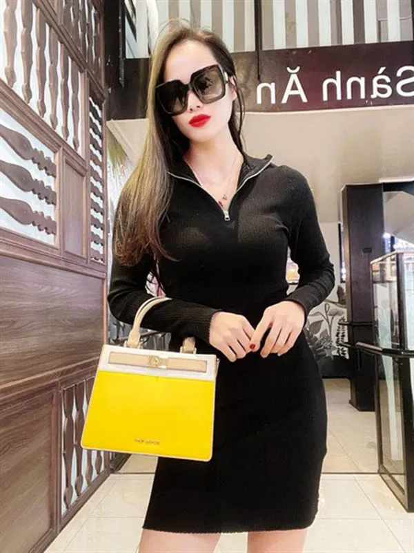 Túi Xách Michael Kors MK Tatiana Citrus Colorblock Màu Vàng - Túi xách - Vua Hàng Hiệu