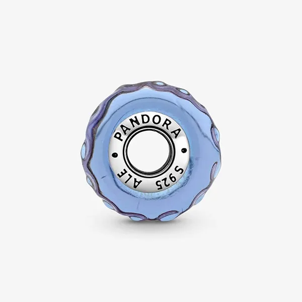 Hạt Vòng Charm Pandora Wavy Lavender Murano Glass 798875C00 Màu Tím
