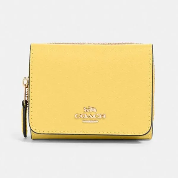 Mua Ví Coach Crossgrain Leather Small Trifold Wallet in Retro Yellow 37968  Màu Vàng - Coach - Mua tại Vua Hàng Hiệu h058755
