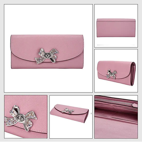 Ví Coach Slim Envelope Wallet With Bow Turnlock Coach F72902 Màu Hồng