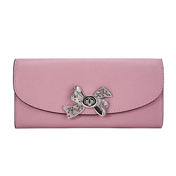 Ví Coach Slim Envelope Wallet With Bow Turnlock Coach F72902 Màu Hồng