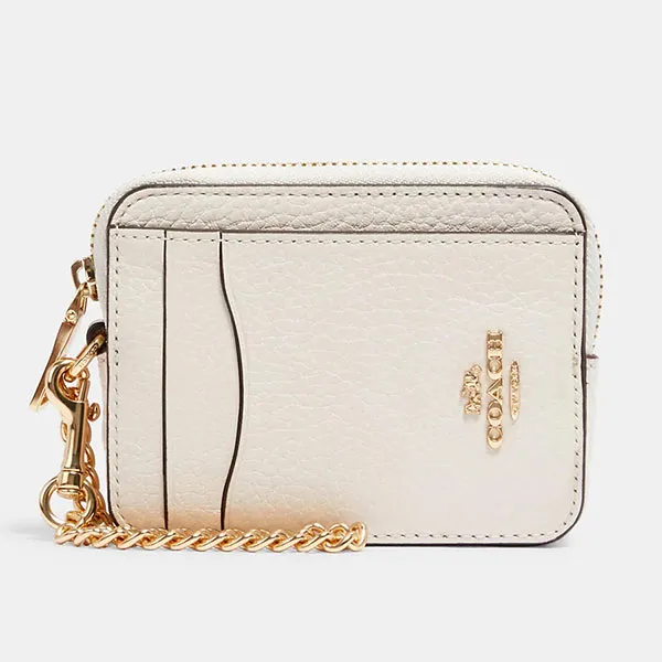 Ví Nữ Coach Zip Card Case 6303 Màu Trắng