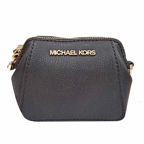 Ví Michael Kors MK Charlotte Small Pouch Key Fob Luggage 35T0GCFK1L Màu Đen