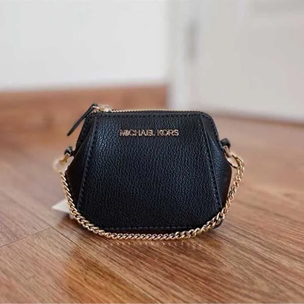 Ví Michael Kors MK Charlotte Small Pouch Key Fob Luggage 35T0GCFK1L Màu Đen