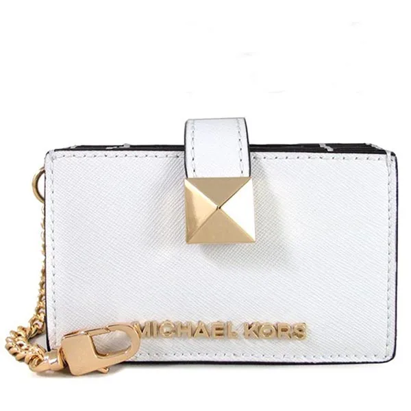 Ví Michael Kors MK Karla Holder Card 35S9GKGD1L Màu Trắng - Túi xách - Vua Hàng Hiệu