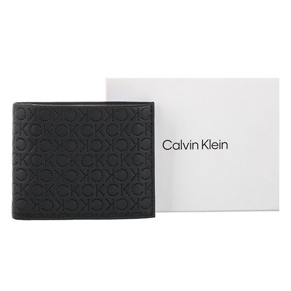 Ví Nam Calvin Klein CK Leather Billfold Wallet K50K508408 Màu Đen - 1