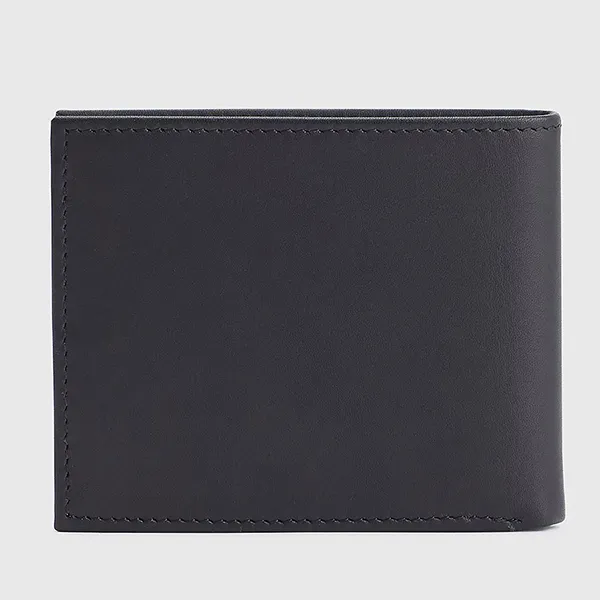 Ví Nam Tommy Hilfiger Small Leather Wallet AM0AM10227_NERO_BDS_UNI Màu Đen