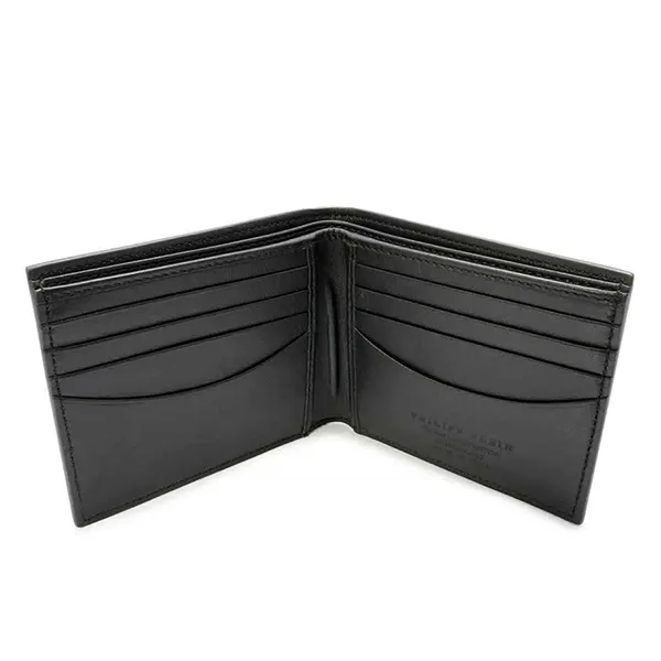 Ví Nam Philipp Plein Studded Nylon And Calfskin Credit Card Wallet Màu Đen