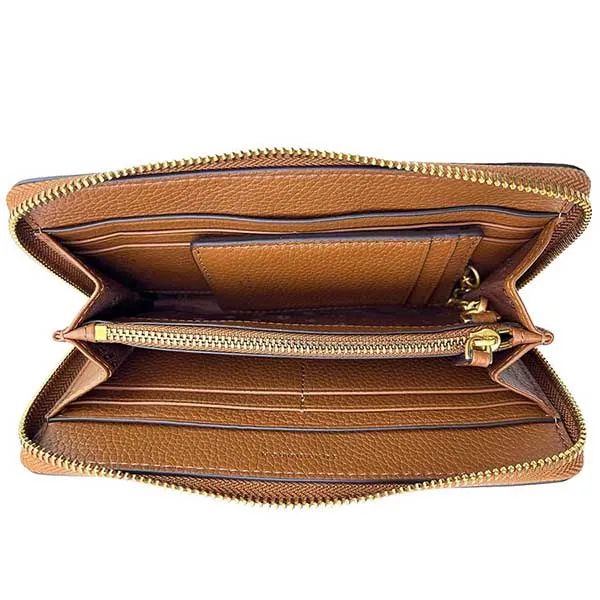 Ví Tory Burch Britten Zip Continental Wallet Màu Nâu